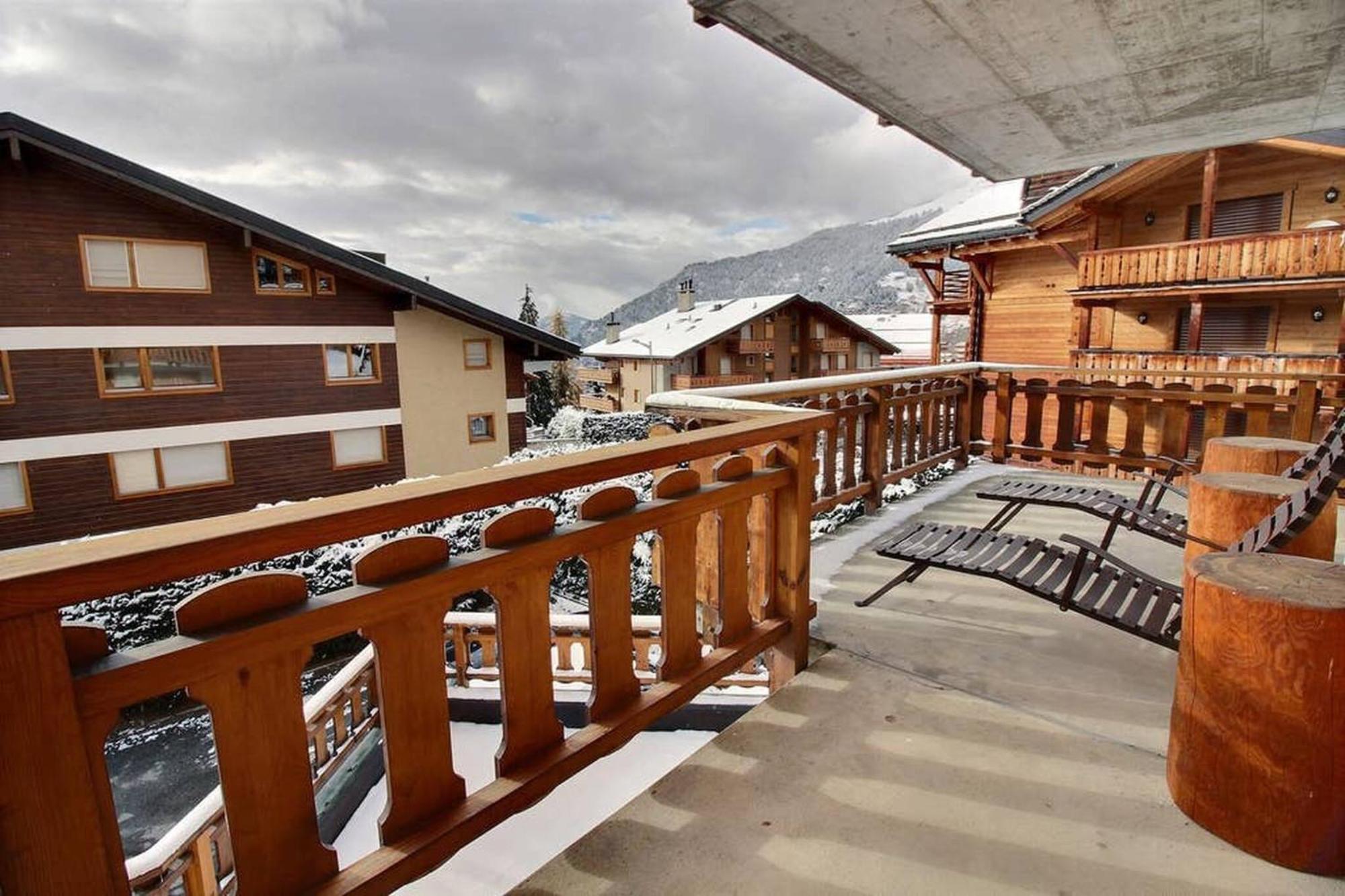3 bedrooms Médran balcon cheminée Verbier Buitenkant foto